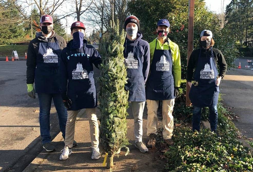 The Mercer Island Youth and Family Services Foundation netted a total of $44,000 after expenses at its fundraising holiday tree lot this year in Town Center. All donations received will support the citys food pantry directly, as well as provide general support for important social services programs delivered by the city in 2021. Over the course of three weekends, approximately 75 volunteers helped sell 1,100 trees and wreaths. More than 400 customers made an additional donation on site. Courtesy photo