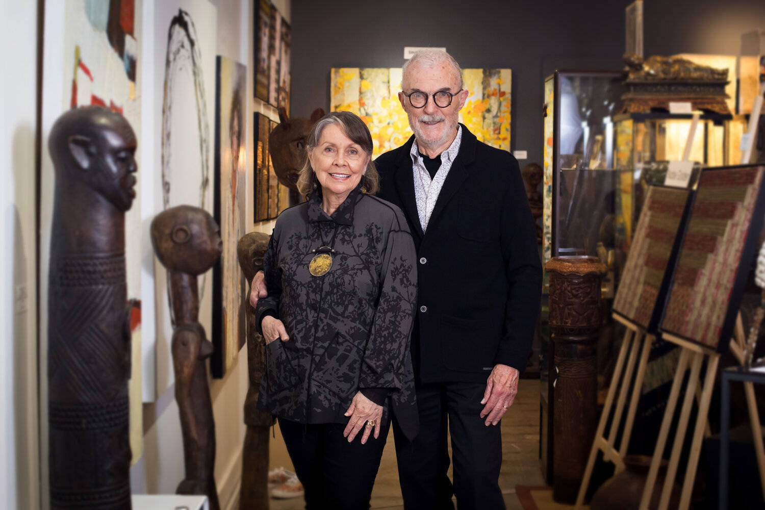 Ginny and Jim Clarke of Clarke & Clarke Art + Artifacts. Courtesy photo