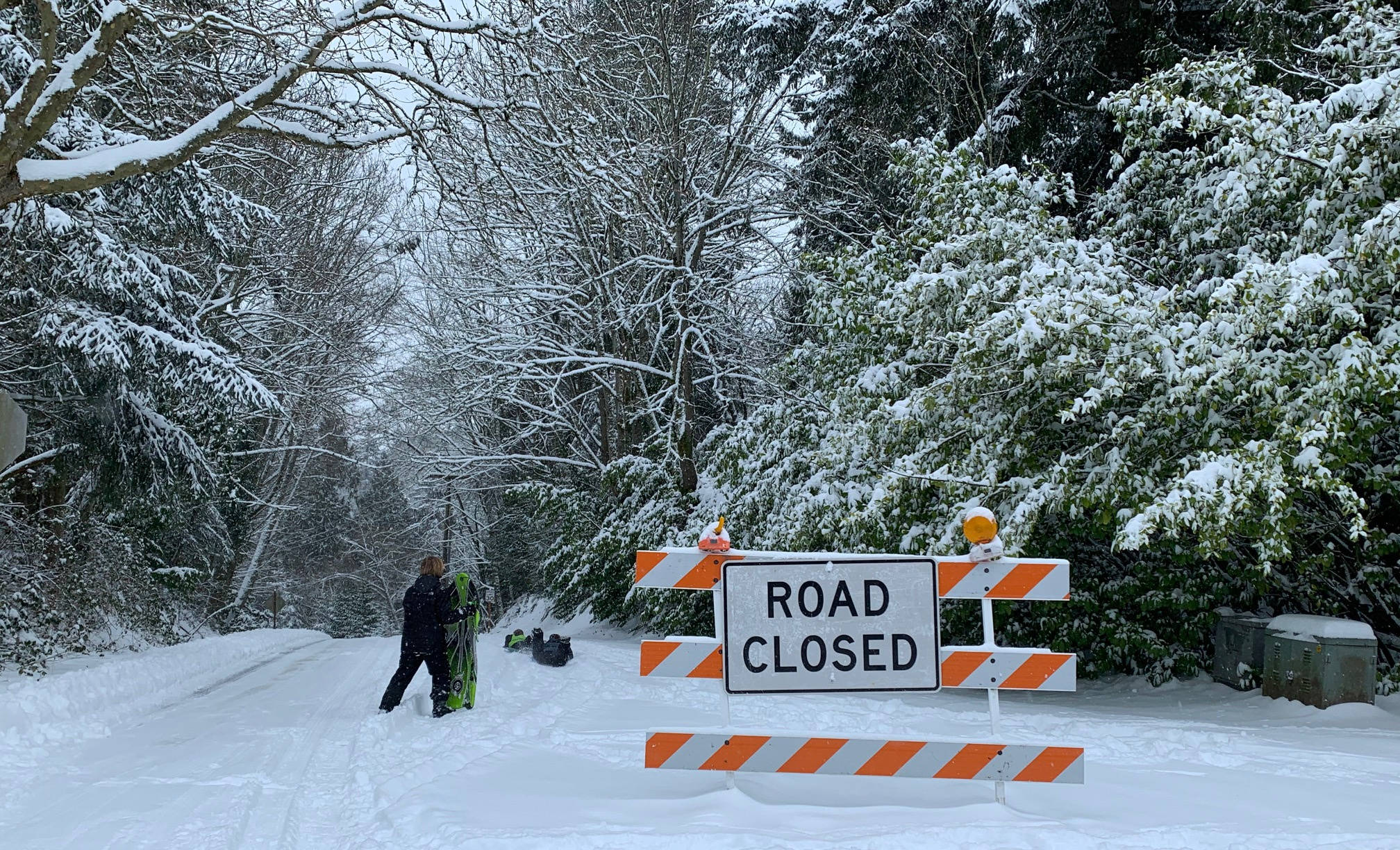 Residents get in some sledding action on Saturday. Photo courtesy of Greg Asimakoupoulos