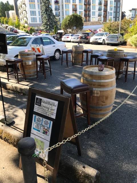 Barrels Wine Bar’s outdoor seating pictured last August. Photo courtesy of Barrels Wine Bar