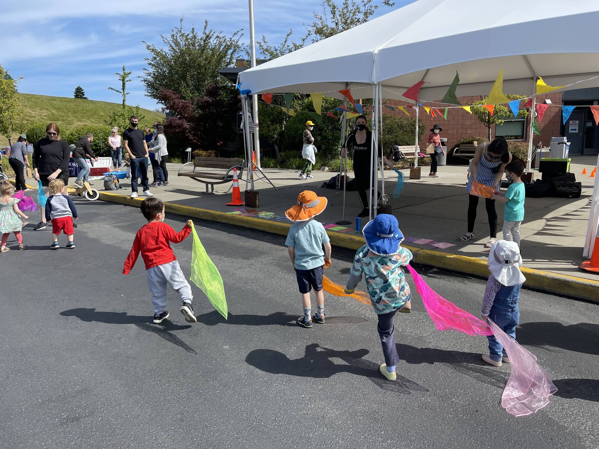 Kids flow through pop-up classes from Creation Dance Studio at the Mercer Island Preschool Association “CAR-nival” on June 12 in the Mercer Island Community & Event Center parking lot. Courtesy photo