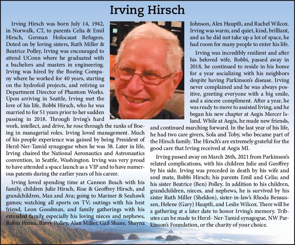 Irving Hirsch | Obituary