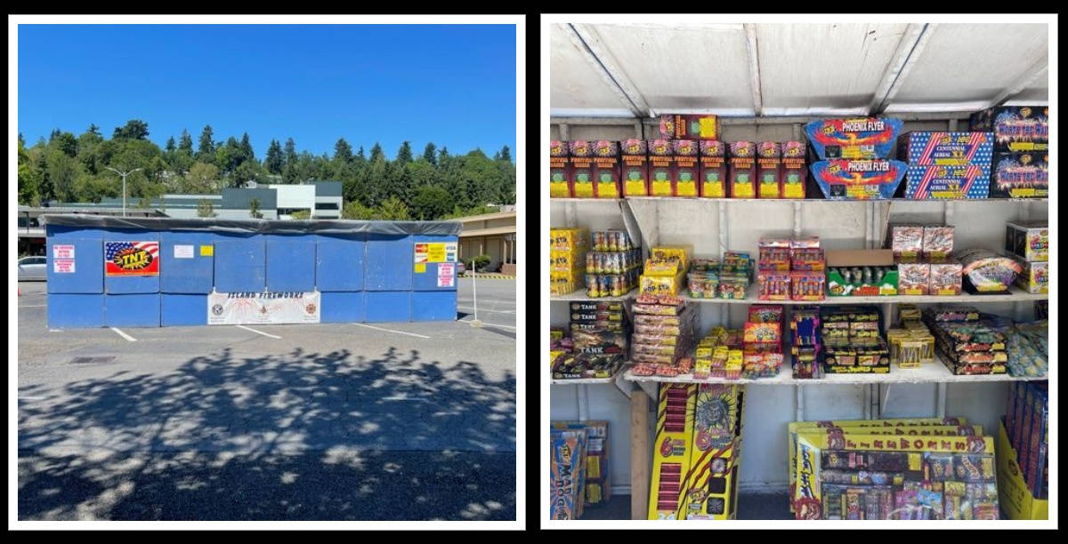The Mercer Island Kiwanis Club and the Veterans of Foreign Wars (VFW) Post 5760 TNT Fireworks stand fundraiser will take place in the parking lot of the Rite-Aid at 3023 78th Ave. SE. Hours will be from noon to 6 p.m. on June 29-30; noon to 8 p.m. on July 1-3; and 11 a.m. to 4 p.m. on July 4. Proceeds from the fireworks sale help provide services to a plethora of Mercer Island and Eastside community organizations serving youth, including the Mercer Island Boys and Girls Club, Mercer Island Schools Foundation, Kindering, Eastside Baby Corner, the Mercer Island High School Key Club, and the Lakeridge Elementary K-Kids. Photos courtesy of Carol Mahoney