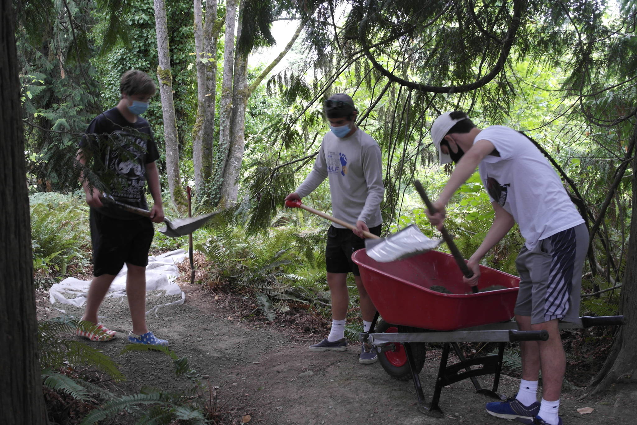 Courtesy photo
Daniel Chivo’s project restored a previously neglected overgrown portion of the Herzl Ner Tamid Synagogue’s property.