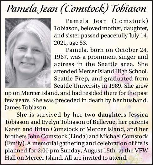 Pamela Jean (Comstock) Tobiason | Obituary