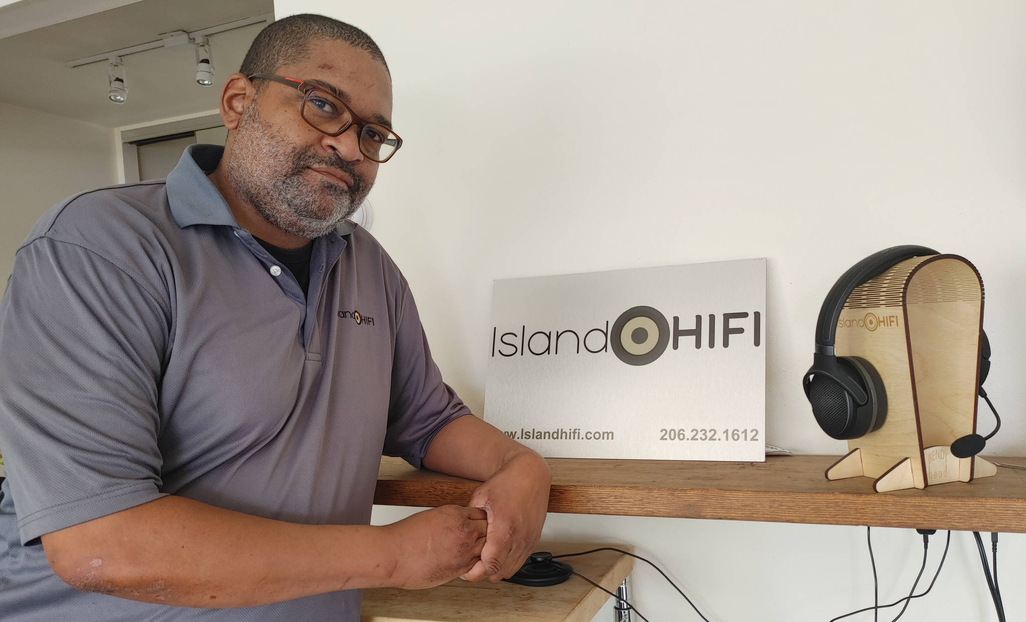 Martin Gilbert, president of Island HI FI, has been in business on Mercer Island for the last five years. Andy Nystrom/ staff photo