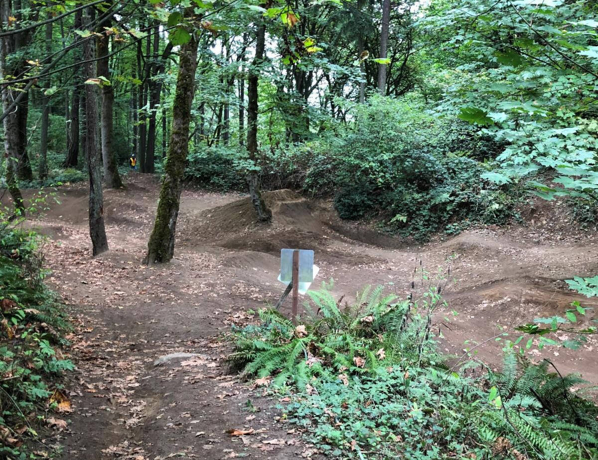The city has temporarily closed the Bike Skills Area at Upper Luther Burbank Park for assessment. Photo courtesy of the city of Mercer Island