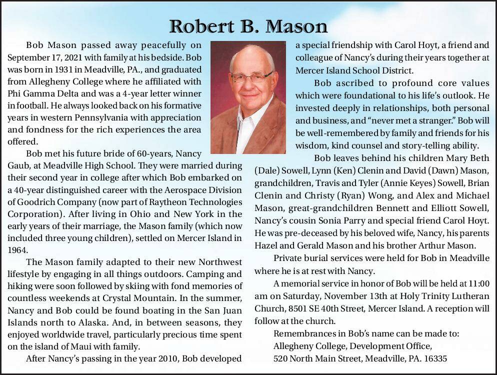 Robert B. Mason | Obituary