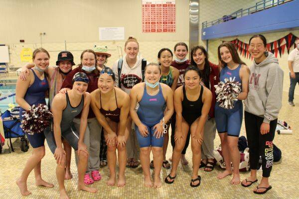 Mercer Island High School’s 3A KingCo champion girls swim and dive team. Photo courtesy of the Mercer Island School District