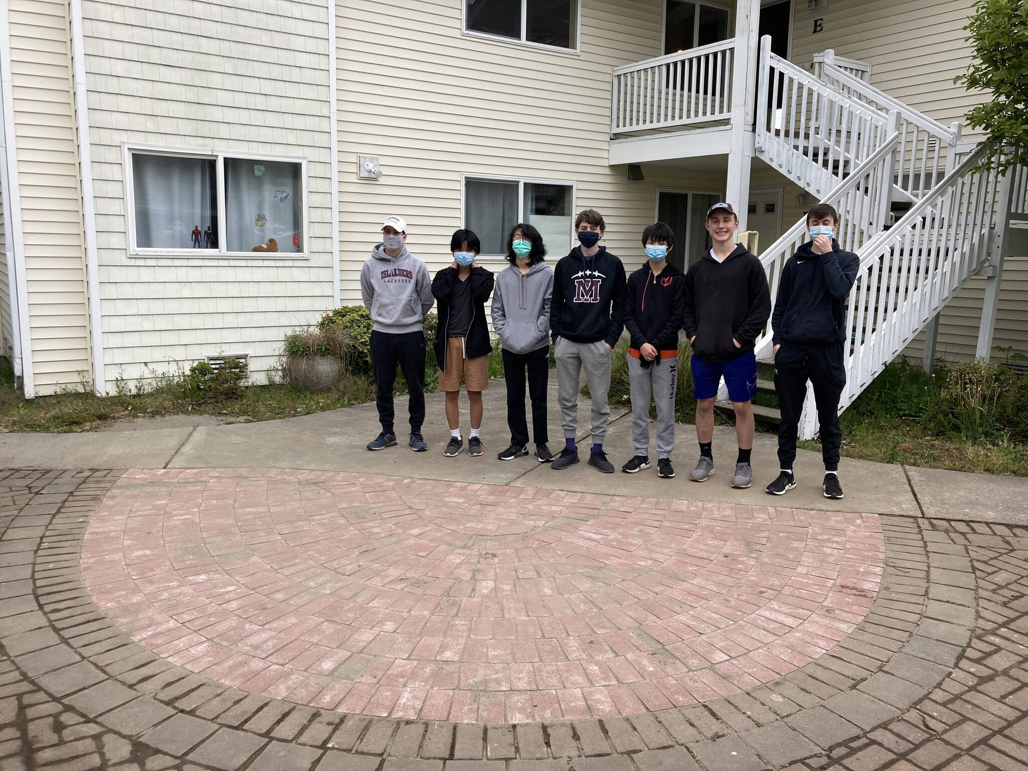 Chase Shavey’s project remodeled the courtyard at Vision House in Renton. Courtesy photo