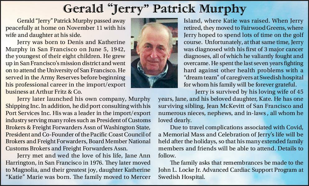 Gerald "Jerry" Patrick Murphy | Obituary