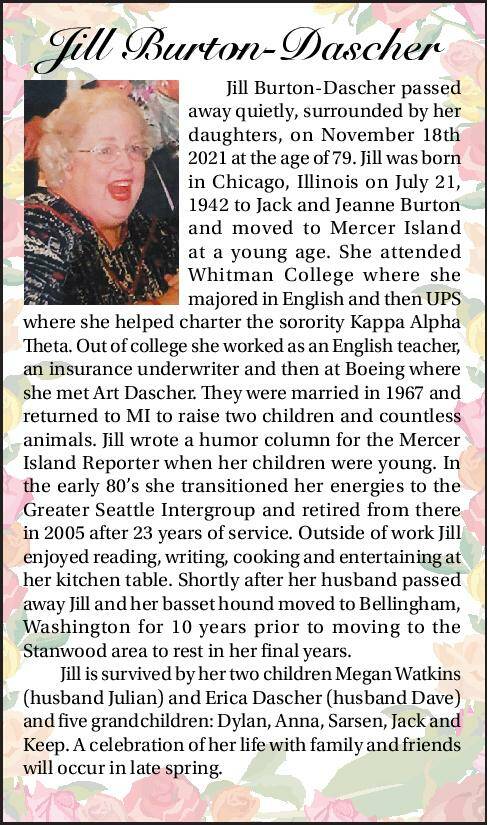 Jill Burton-Dascher | Obituary