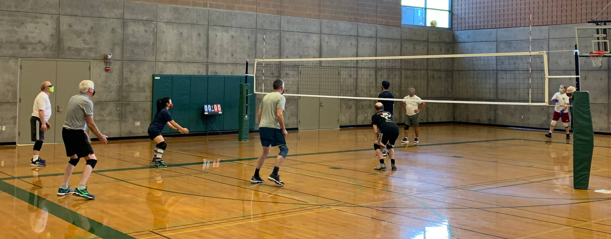 Volleyball players get in some action on Jan. 4 at the Mercer Island Community and Event Center. Photo courtesy of city of Mercer Island