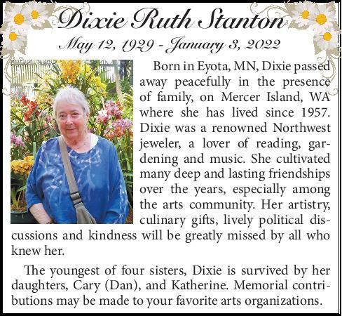 Dixie Ruth Stanton | Obituary