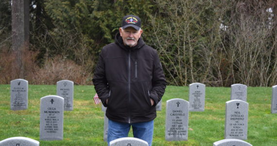 Jim Curtis at the Tahoma National Cemetery. Photo Conor Wilson/Valley Record