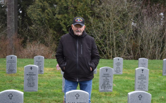 Jim Curtis at the Tahoma National Cemetery. Photo Conor Wilson/Valley Record