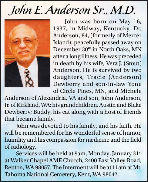 John E. Anderson Sr., M.D.