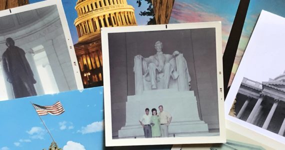 Postcards and snapshots from Greg’s first visit to Washington DC and the Lincoln Memorial.