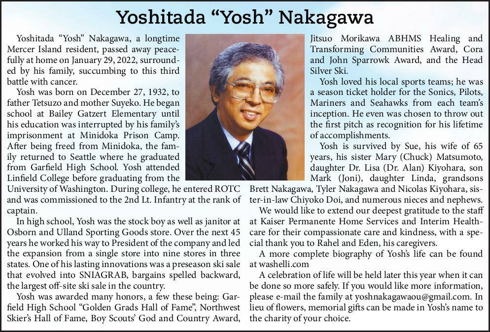 Yoshitada "Yosh" Nakagawa | Obituary