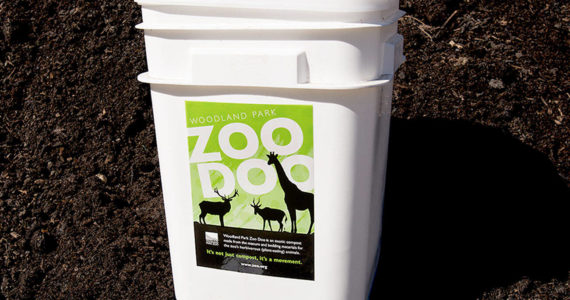 A bucket of Zoo Doo compost at Woodland Park Zoo in 2016. (Andy Bronson / Herald file)