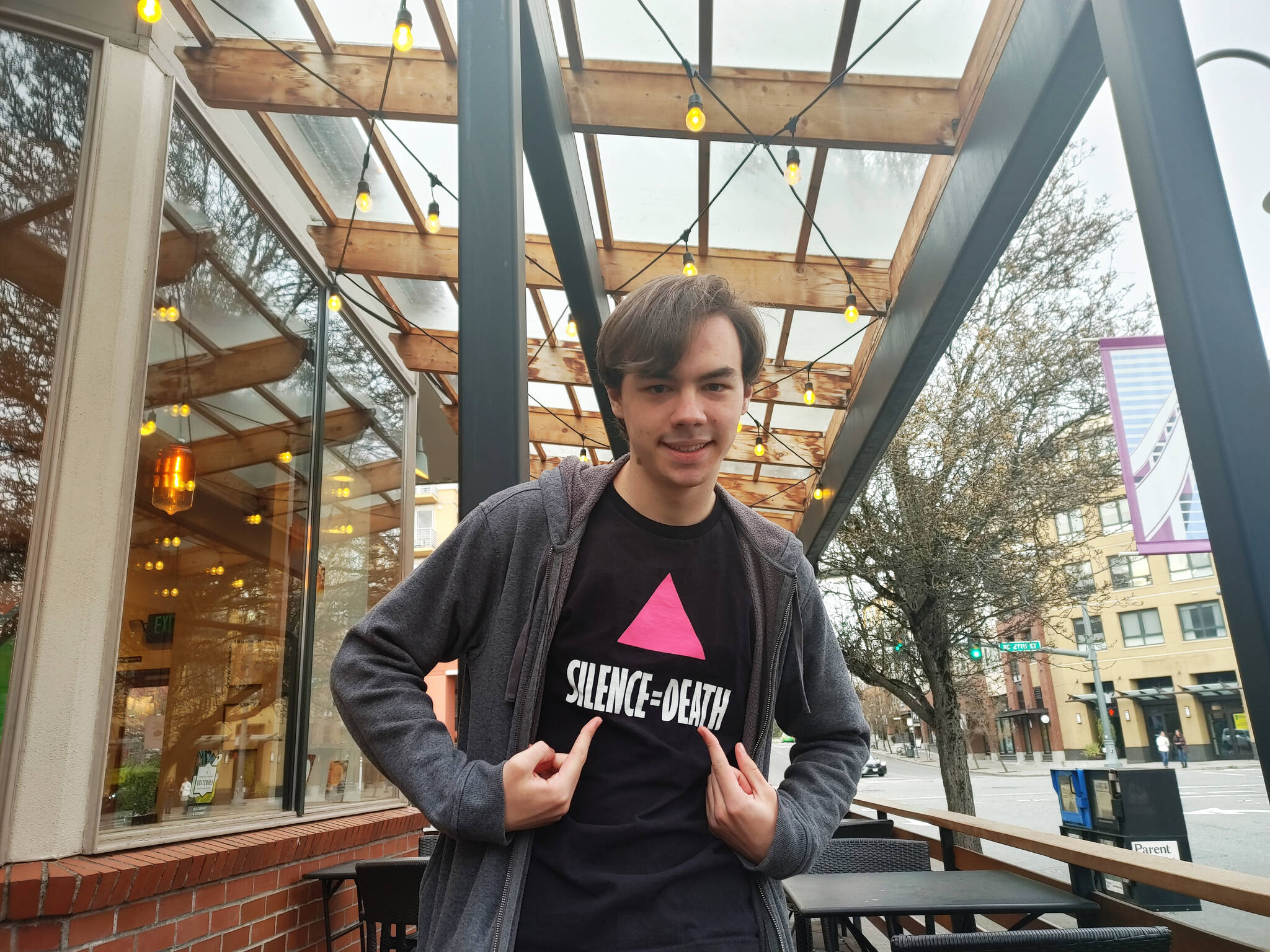 Mercer Island High School senior Chase Schubert, president of the school’s Queer Straight Alliance. Andy Nystrom/ staff photo