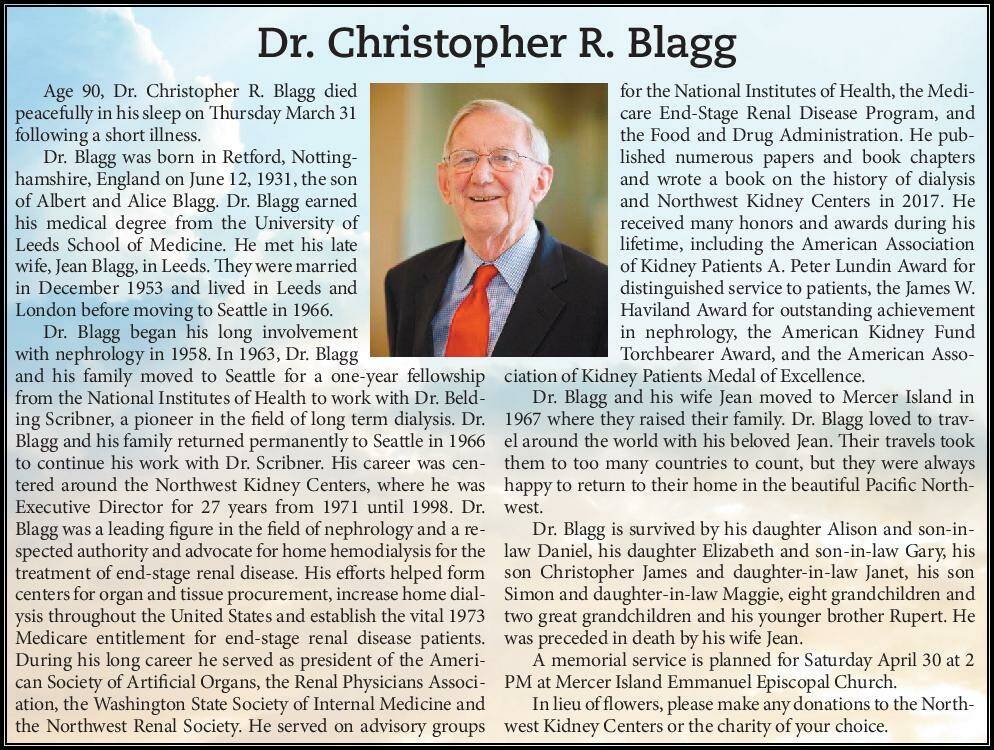 Dr. Christopher R. Blagg | Obituary