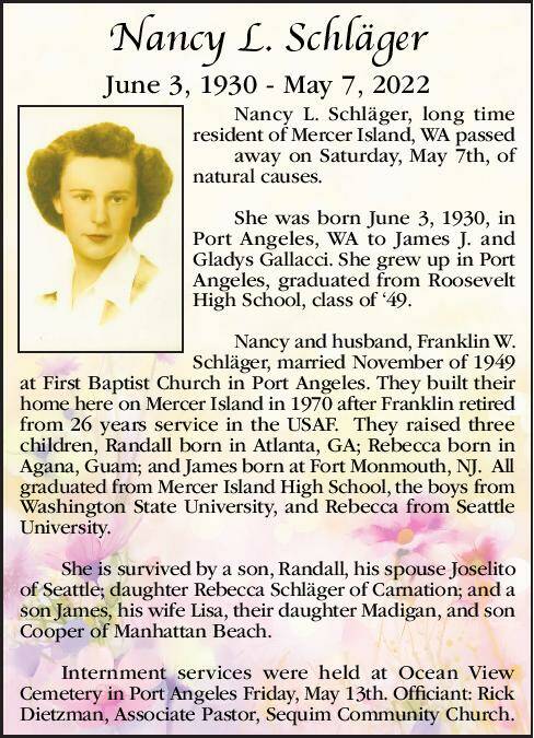 Nancy L. Schlager | Obituary