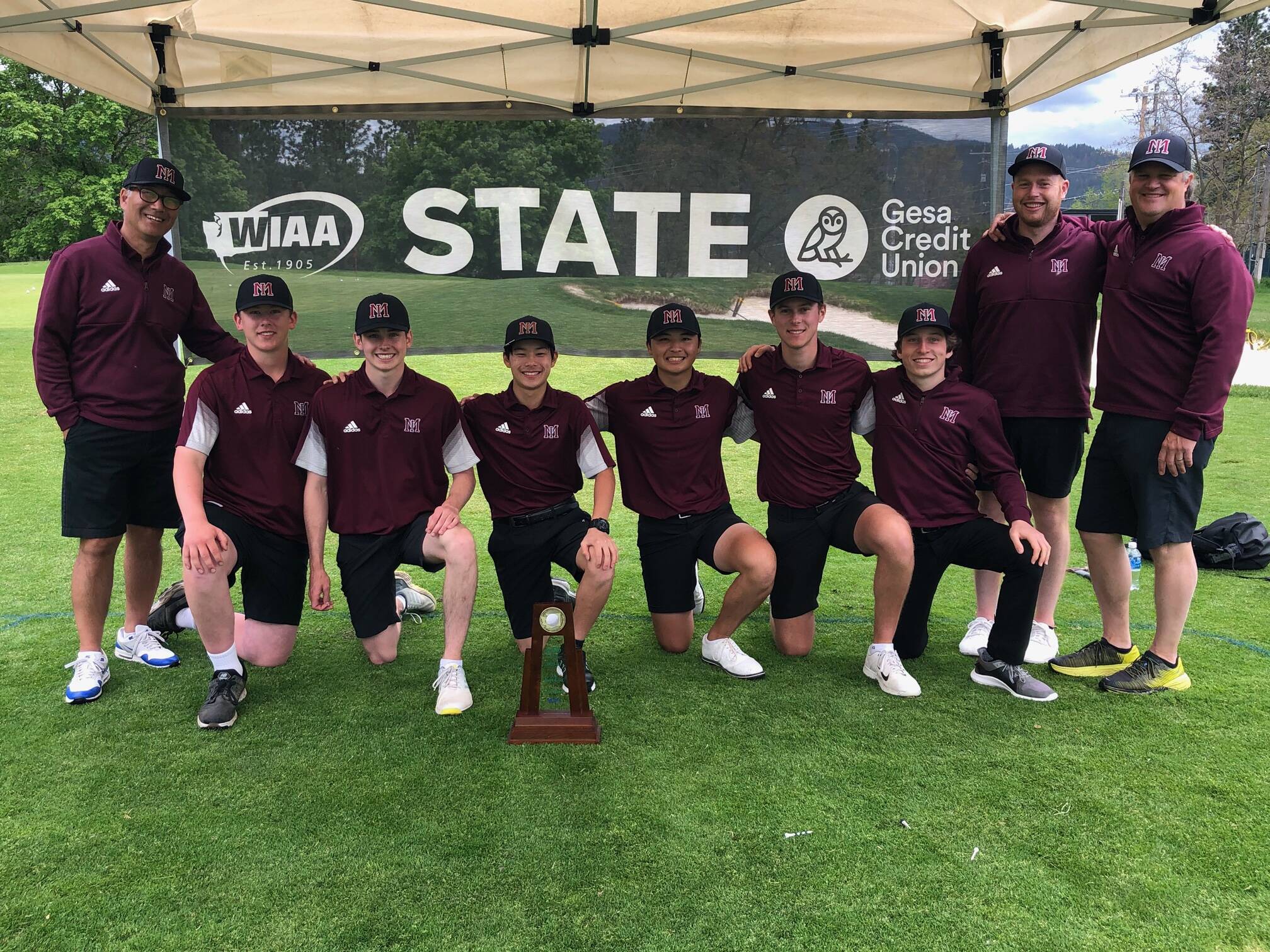 Mercer Island High School’s boys golf team won the 3A state championship on May 24-25 at Liberty Lake Golf Course. Photo courtesy of Kym Otte