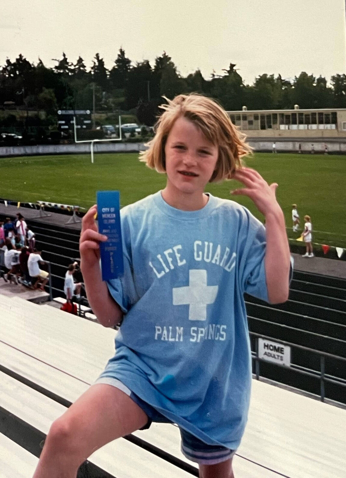 Melissa Coochise participated in the All Island Track Meet when she was in fourth and fifth grades in 1986-87. This year, her son, fourth-grader Cash, will be representing Northwood Elementary School at the event. Courtesy photo