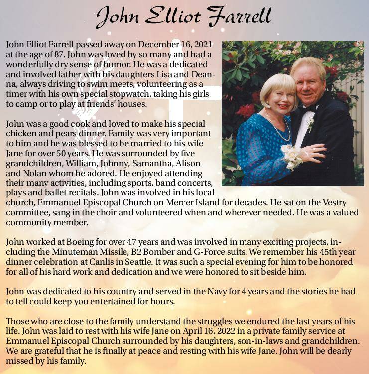 John Elliot Farrell | Obituary