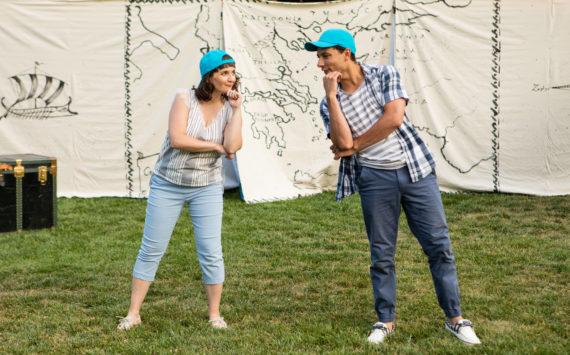 Kelly Karcher and Rico Lastrapes in Comedy of Errors, 2021. Photo by John Ulman.
