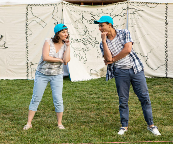 Kelly Karcher and Rico Lastrapes in Comedy of Errors, 2021. Photo by John Ulman.