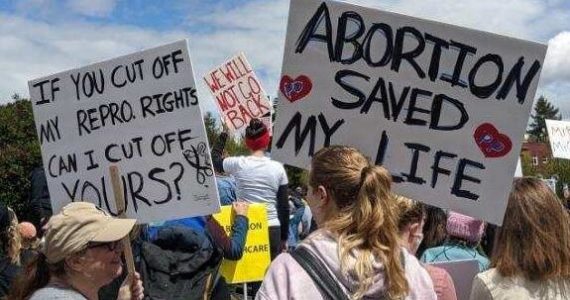 Reproductive rights protest at Cal Anderson Park on May 14, 2022. Hannah Saunders/Sound Publishing