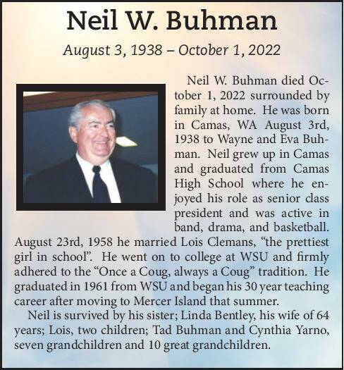 Neil W. Buhman | Obituary