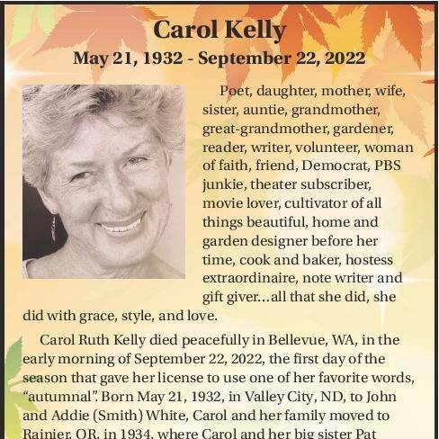 Carol Kelly | Obituary