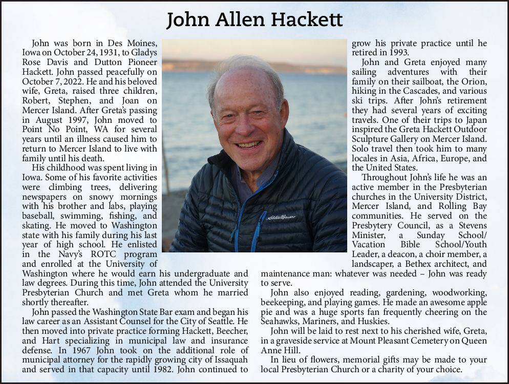 John Allen Hackett | Obituary