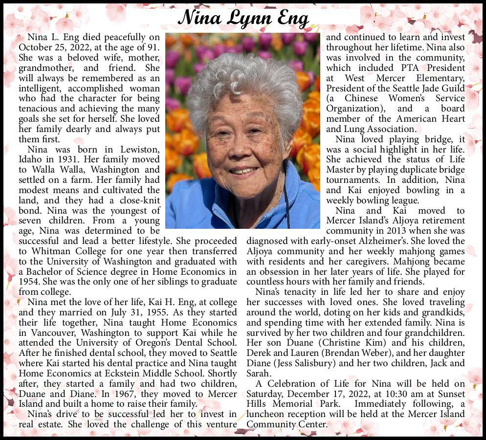 Nina Lynn Eng | Obituary