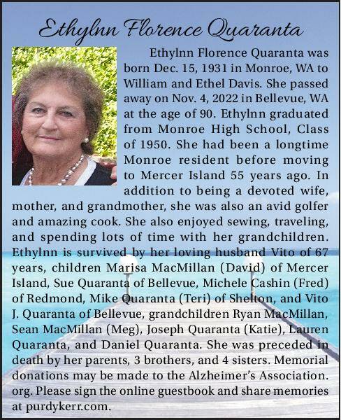 Ethylnn Florence Quaranta | Obituary