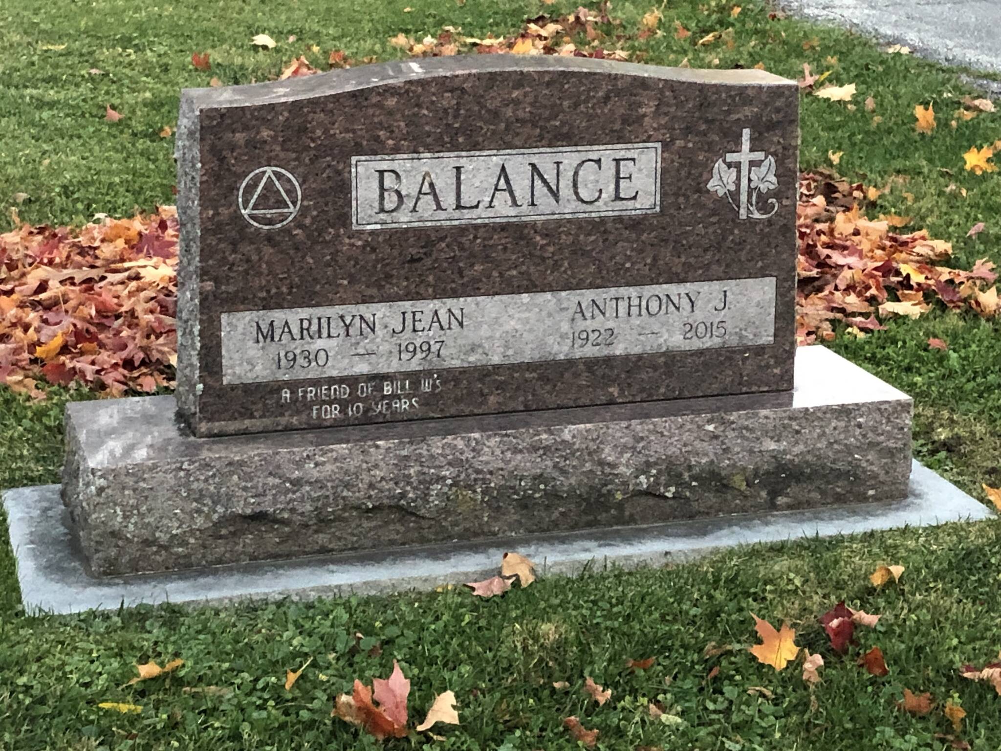 Earlier this fall, this tombstone captured my attention. It marked the final resting place for a family by the name of Balance. (Courtesy photo)