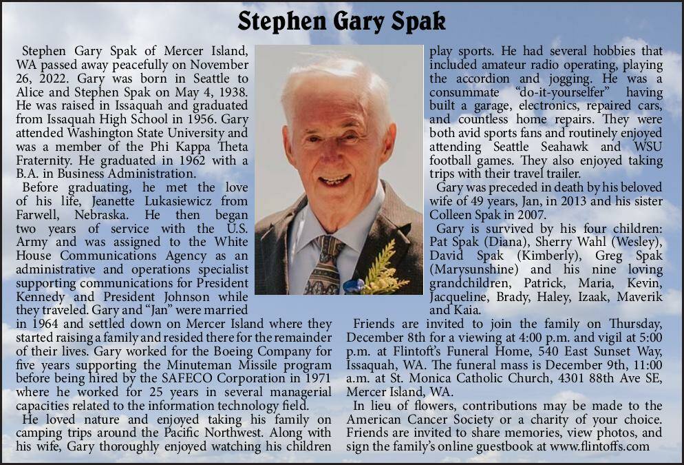 Stephen Gary Spak | Obituary