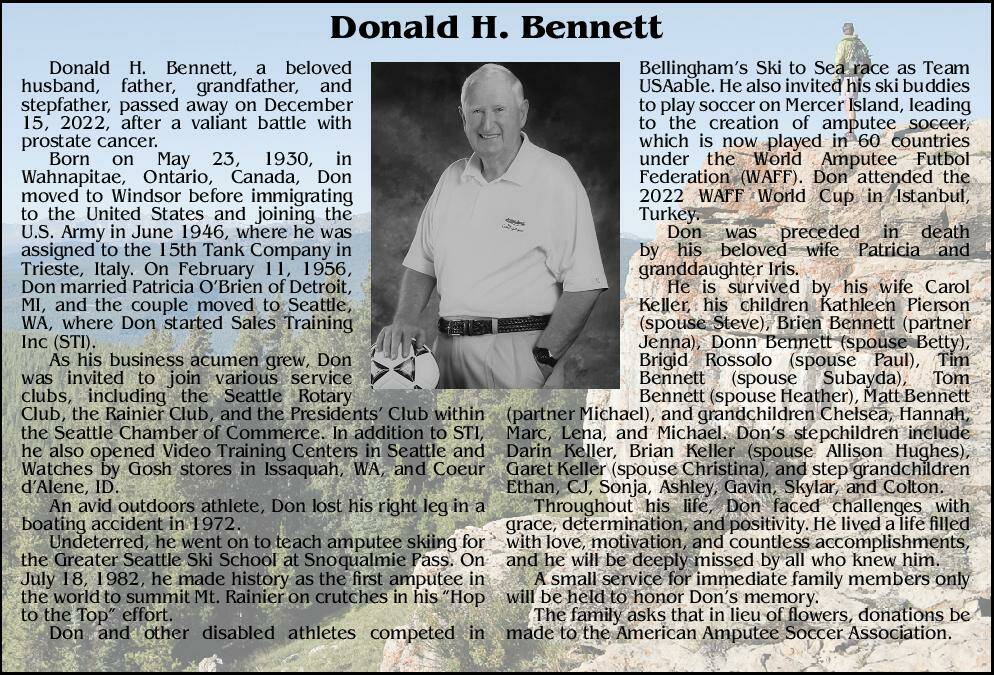 Donald H. Bennett | Obituary