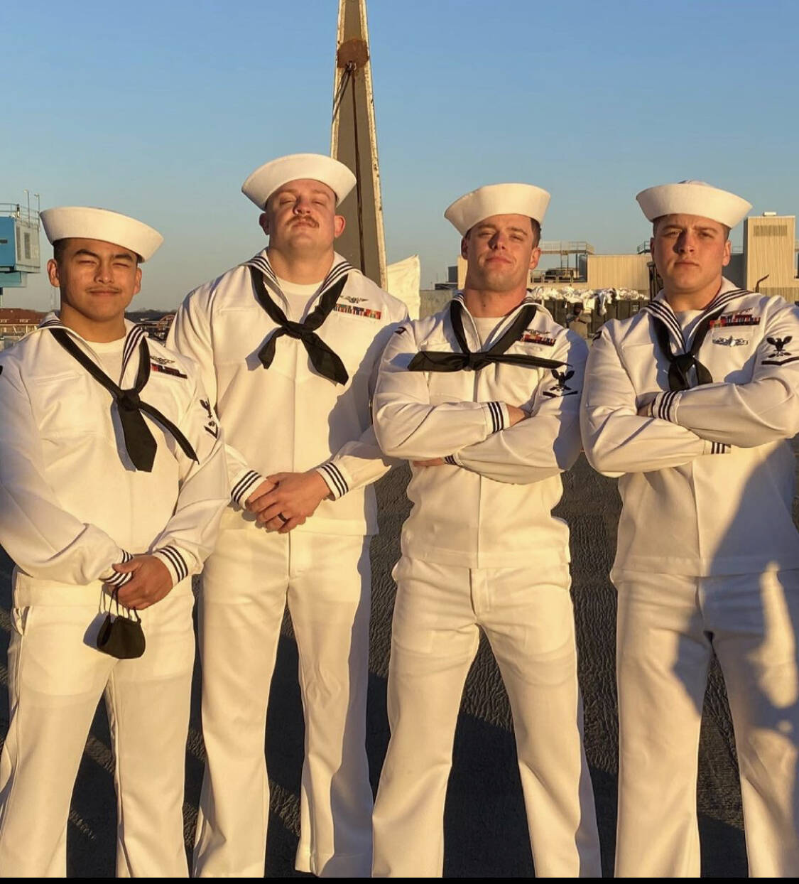 Gabriel Andrews of Mercer Island is pictured second from left. “I hold the Navy in my heart for many reasons, but a large part of it is just saving my life,” said Andrews. (Courtesy photo)