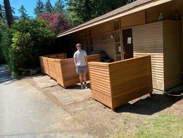 Courtesy photo
Jack Carpenter and the newly renovated garbage bin corral.