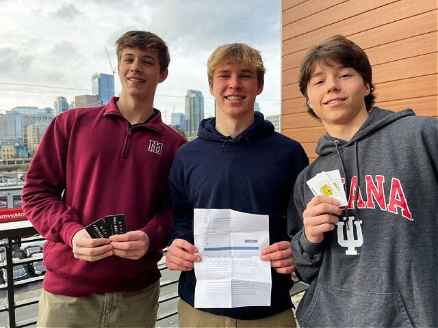 Some of the National League of Young Men Mercer Island chapter members are, from left to right, Joe McCormack, Clark Koopman and Harry Benson. Photo courtesy of Ann McGovern