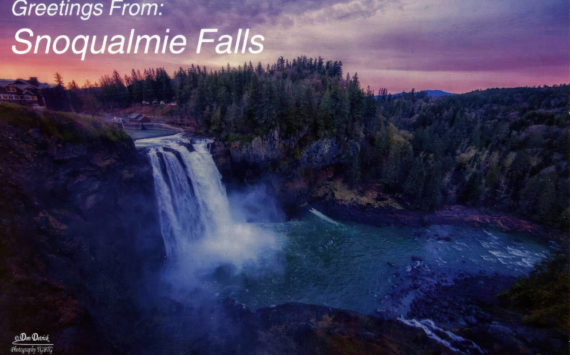 My favorite photo of “Sno Falls” was taken by my friend Don Detrick and is featured on a postcard. (Courtesy image)
