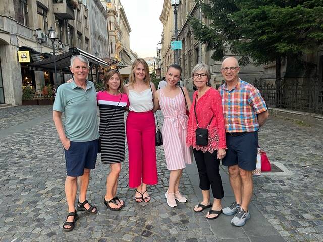 Local founders of Refuse to Quit. Pictured: Dan and Daria Absher, Nataliya Lukyanova, Victoria Osavoliuk, Sue and Jamie Colbourne. (Courtesy photo)