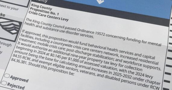Ballot measure for King County Crisis Care Levy. File photo