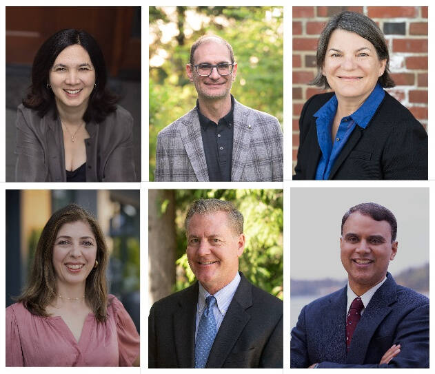 Top row, from left: Maggie Tai Tucker, David Figatner and Jody Lee. Bottom row, from left: Cristina Martinez, Todd White and Ananta Gudipaty. Courtesy photos