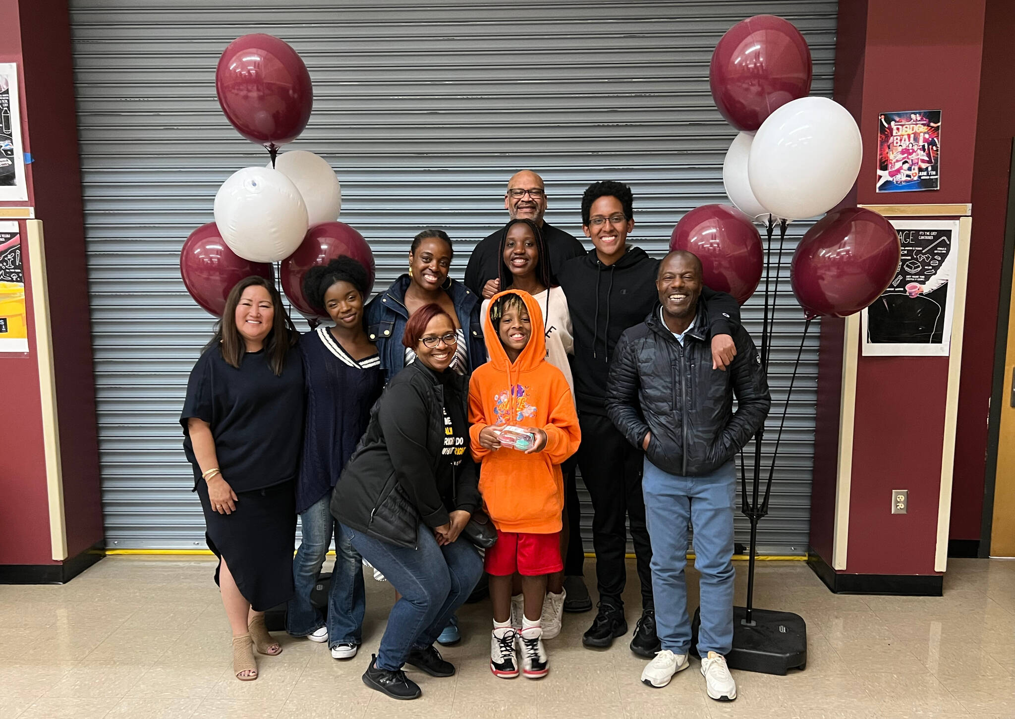 Panel participants and Black Student Union advisers join together after the Mercer Island High School community event on May 22. Photo courtesy of Soyun Chow
