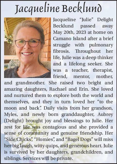 Jacqueline Becklund | Obituary